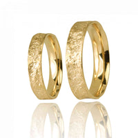 "MANKO" 14K Yellow Gold Wedding Ring Set 